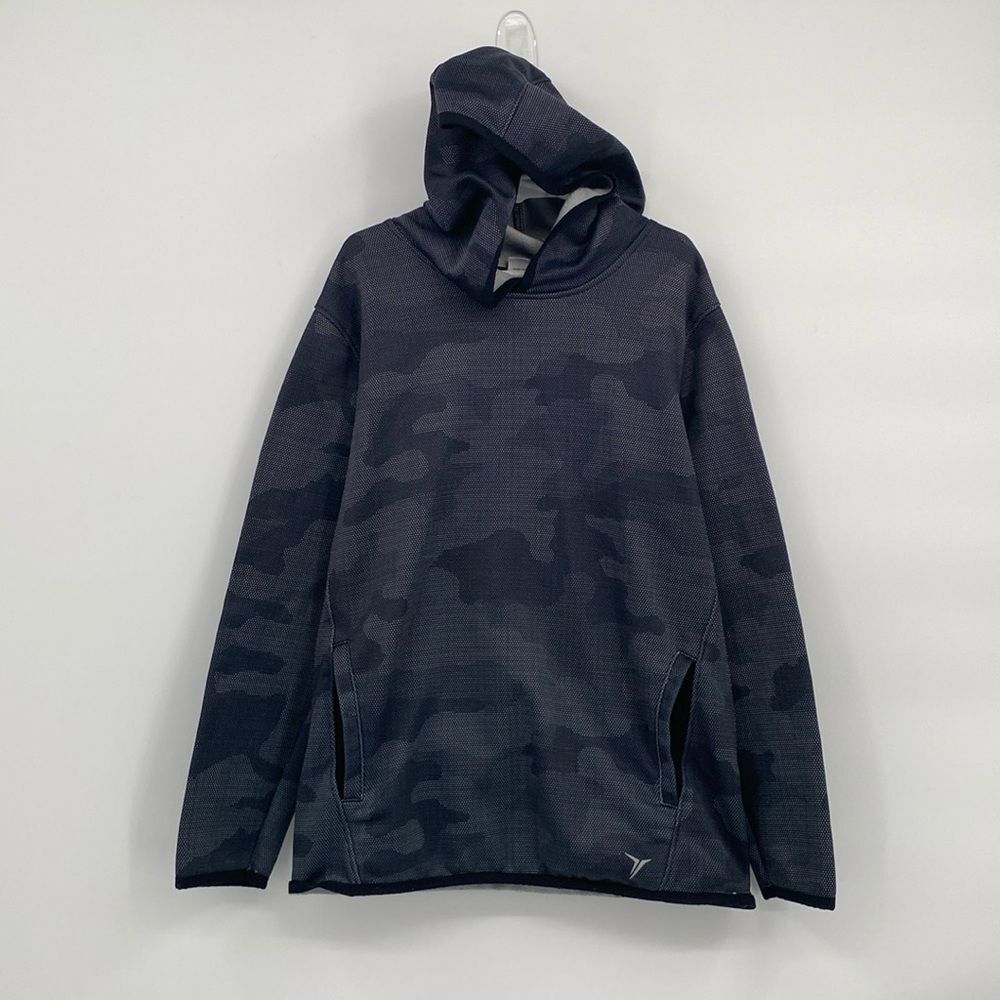 Old Navy Active Black Camo Pullover Hoodie Sweatshirt Boys L 10-12